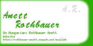 anett rothbauer business card